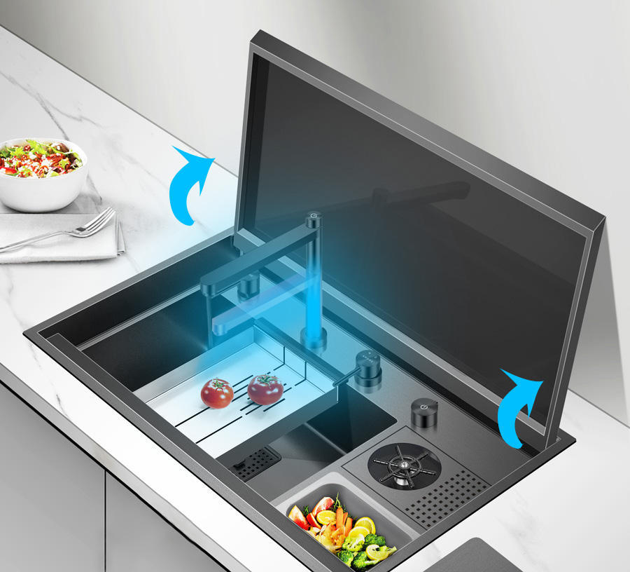 Kitchen Stainless Steel Sink With Cover
