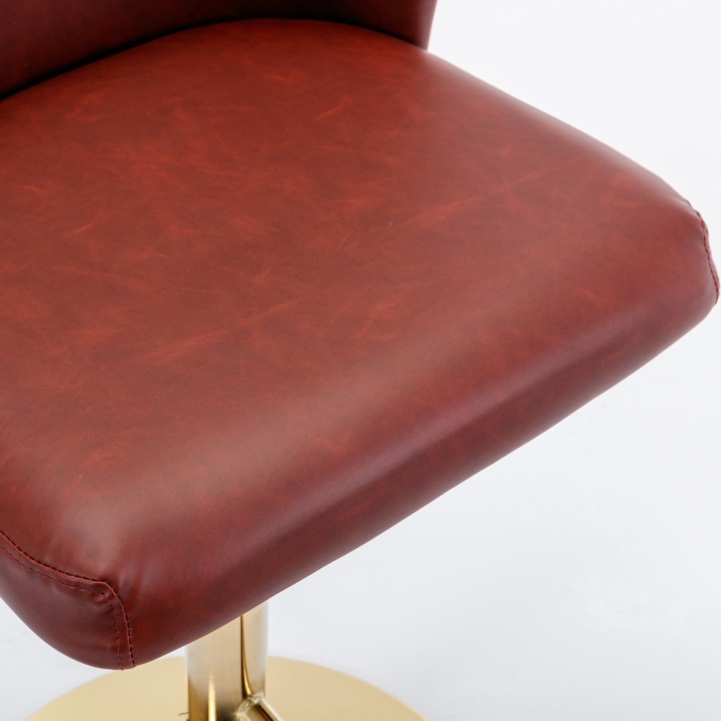 Furniture Swivel Barstools Adjustable Height, Modern PU Upholstered Bar Stools