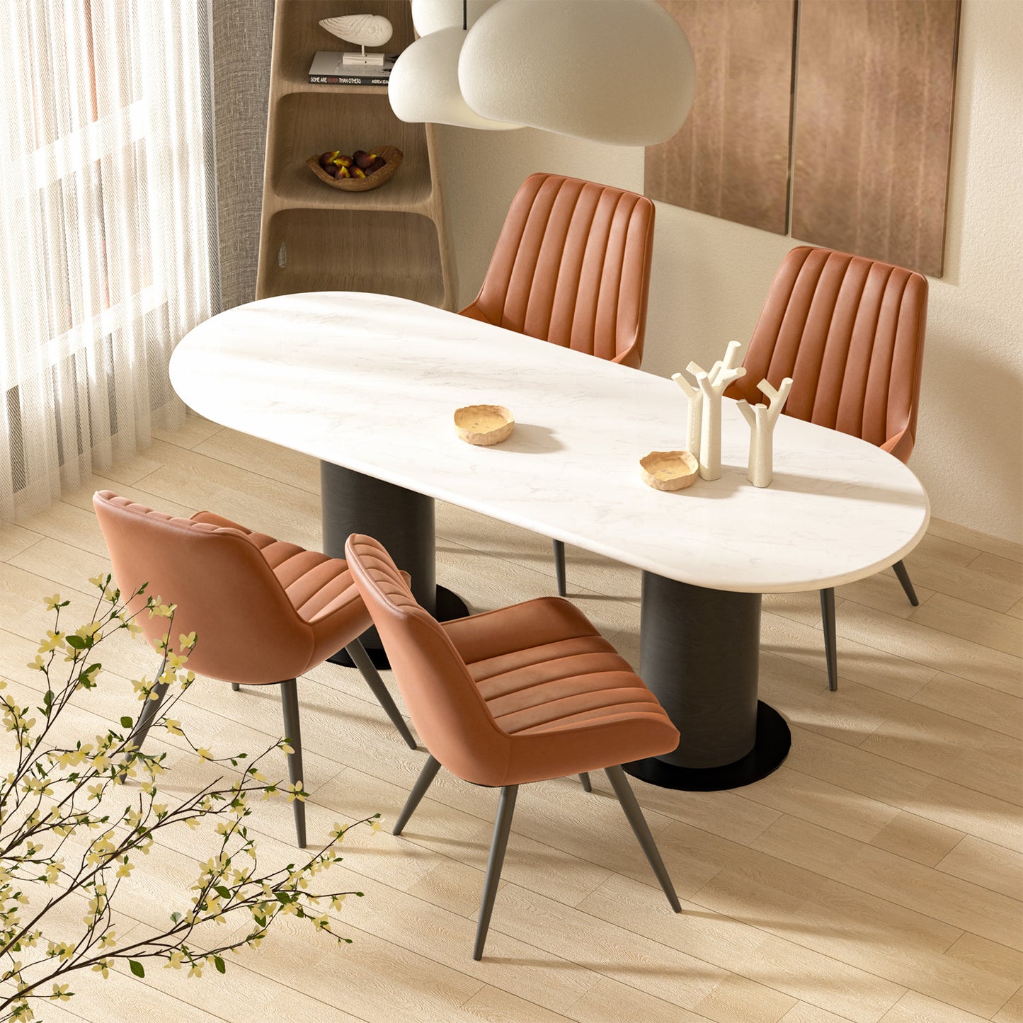 Soft Suede Modern Dining Chair