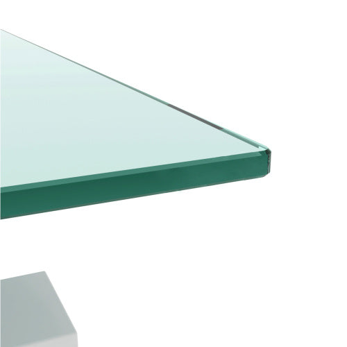 White Coffee Table, Clear Coffee Table, Modern Side Center Tables For Living Room