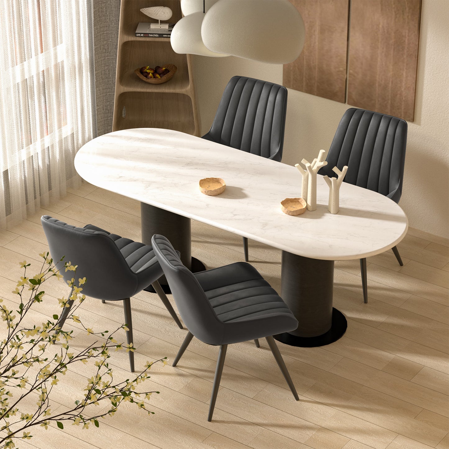 Soft Suede Modern Dining Chair