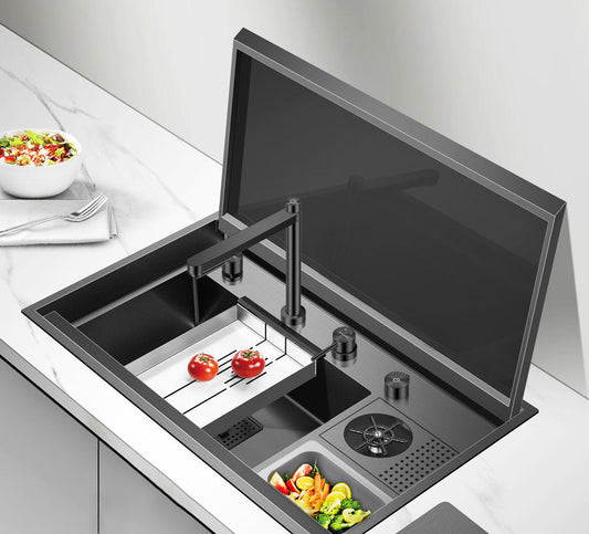 Kitchen Stainless Steel Sink With Cover