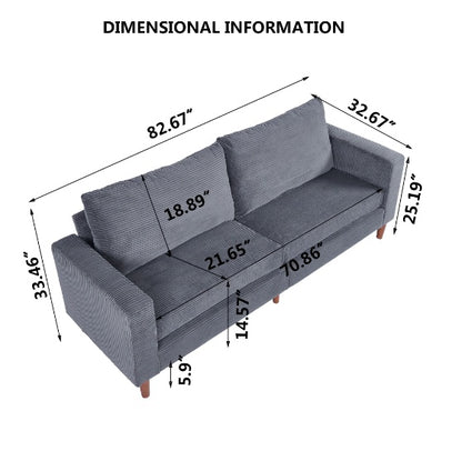 Grey Linen Sofa