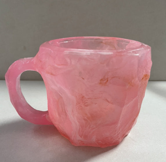 400ml Elegant Resin Mineral Crystal Coffee Mugs With Handles
