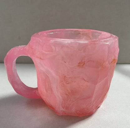 400ml Elegant Resin Mineral Crystal Coffee Mugs With Handles