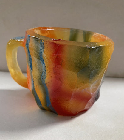 400ml Elegant Resin Mineral Crystal Coffee Mugs With Handles