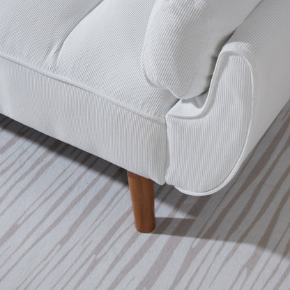 2064 Corduroy Sofa & Sofa Bed-White