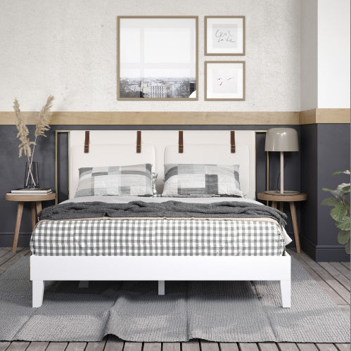 Queen Platform Bed - White