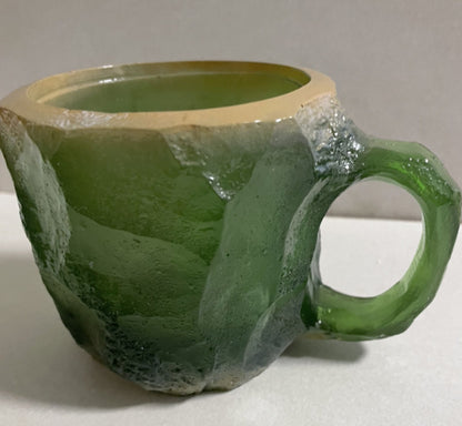 400ml Elegant Resin Mineral Crystal Coffee Mugs With Handles