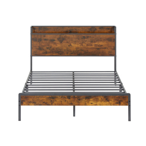 Bed Frame With Charging Station Full Size