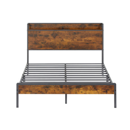 Bed Frame With Charging Station Full Size