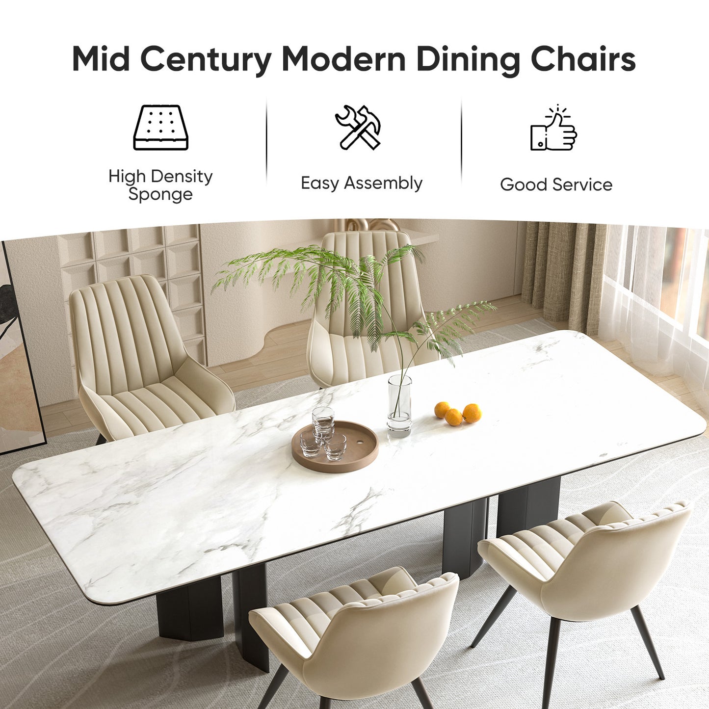 Soft Suede Modern Dining Chair