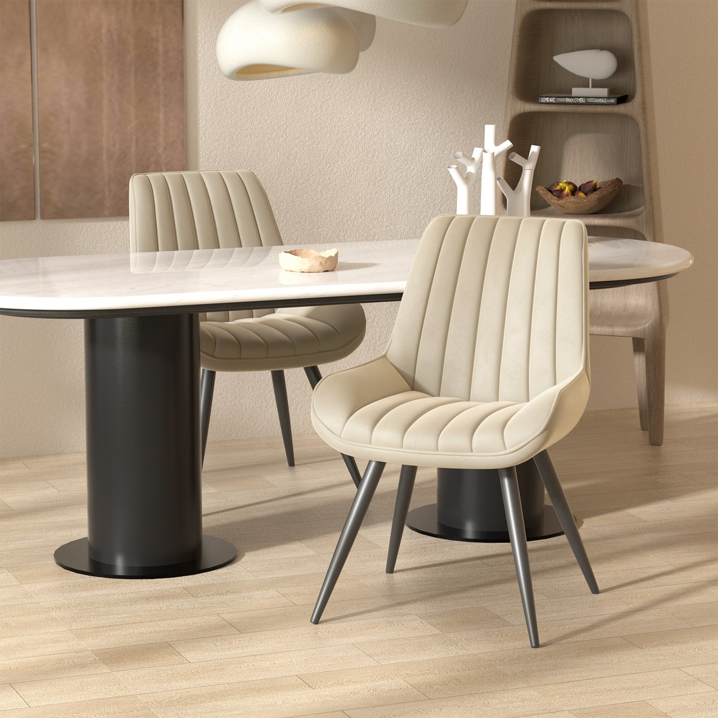 Soft Suede Modern Dining Chair