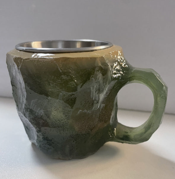 400ml Elegant Resin Mineral Crystal Coffee Mugs With Handles