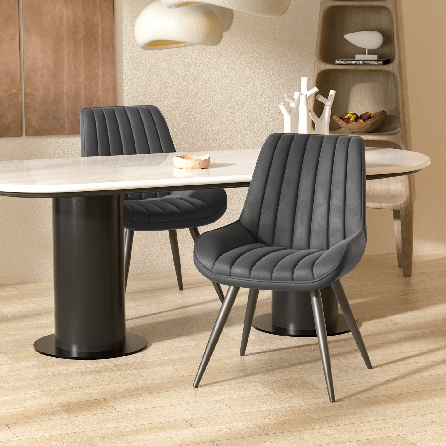 Soft Suede Modern Dining Chair