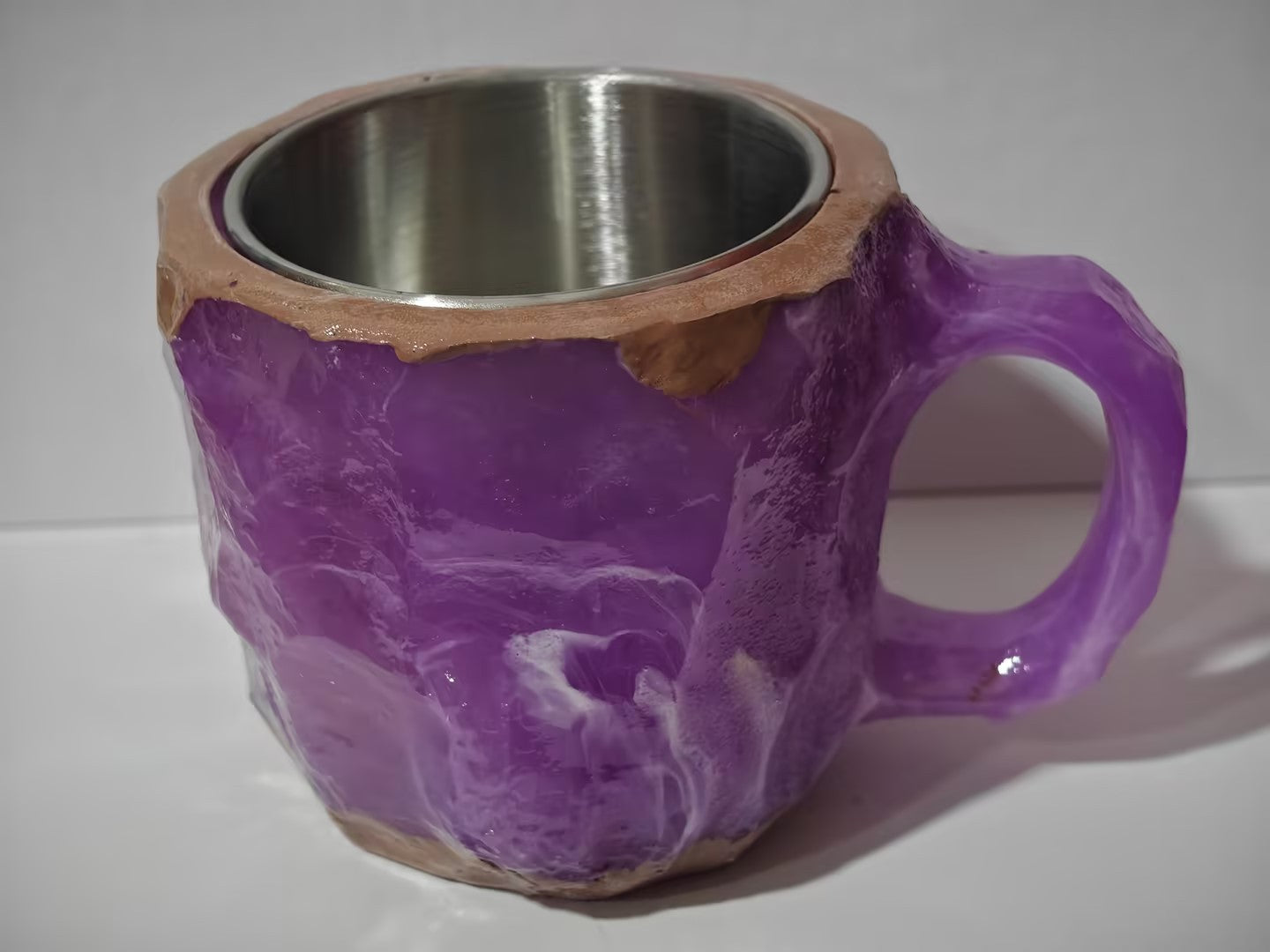 400ml Elegant Resin Mineral Crystal Coffee Mugs With Handles