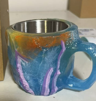 400ml Elegant Resin Mineral Crystal Coffee Mugs With Handles