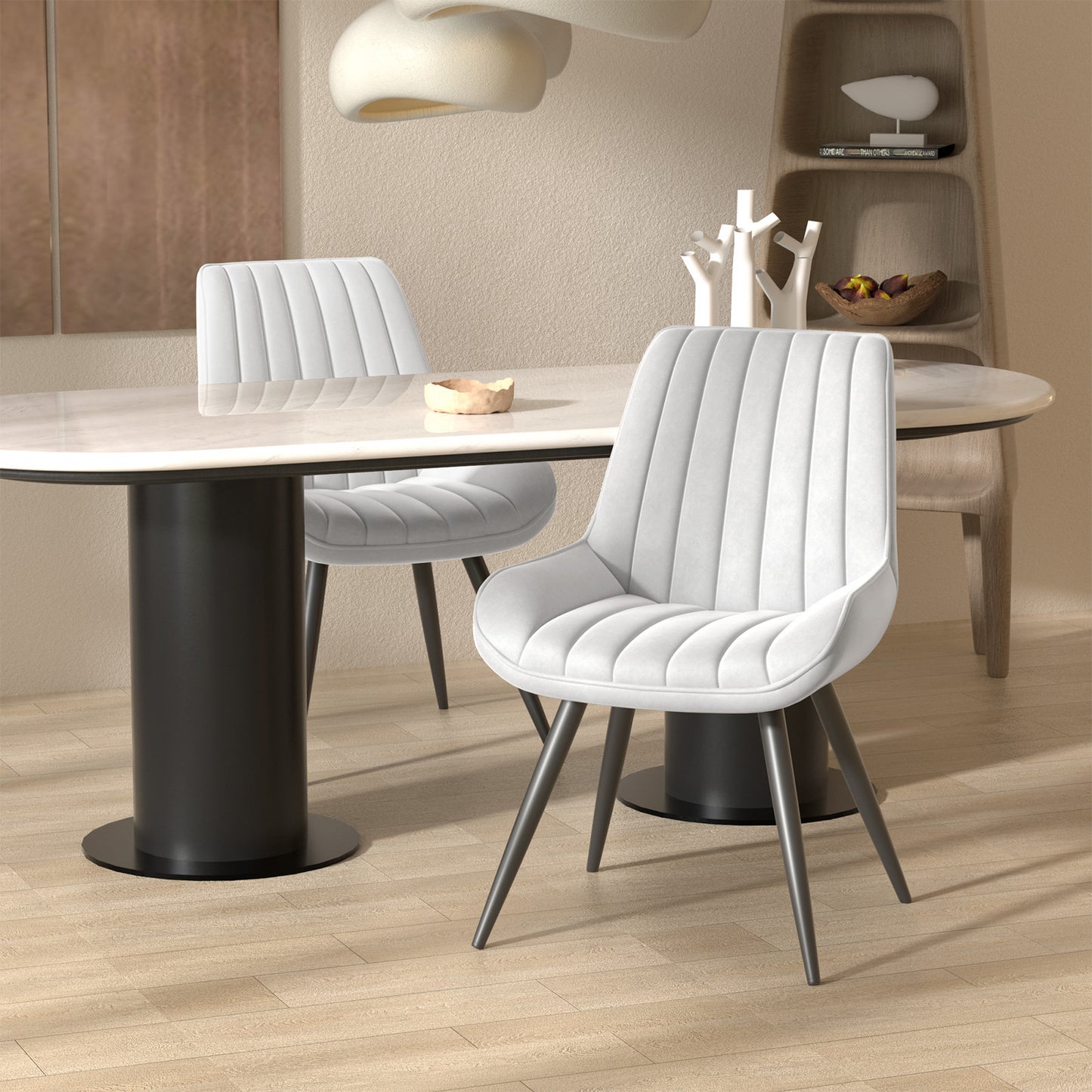 Soft Suede Modern Dining Chair