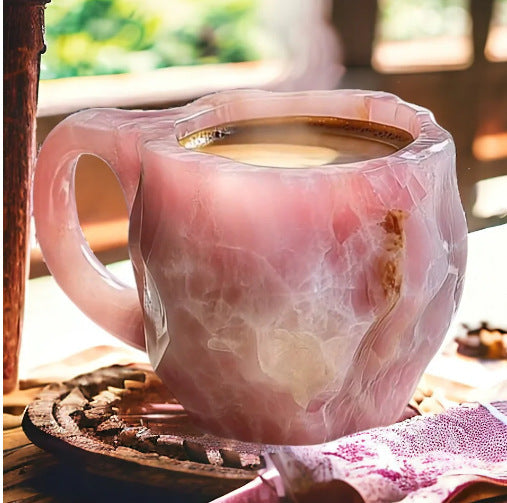 400ml Elegant Resin Mineral Crystal Coffee Mugs With Handles