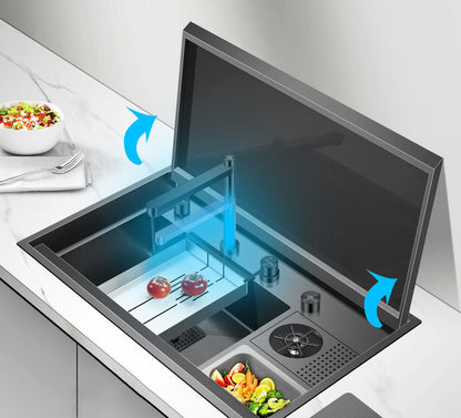 Kitchen Stainless Steel Sink With Cover