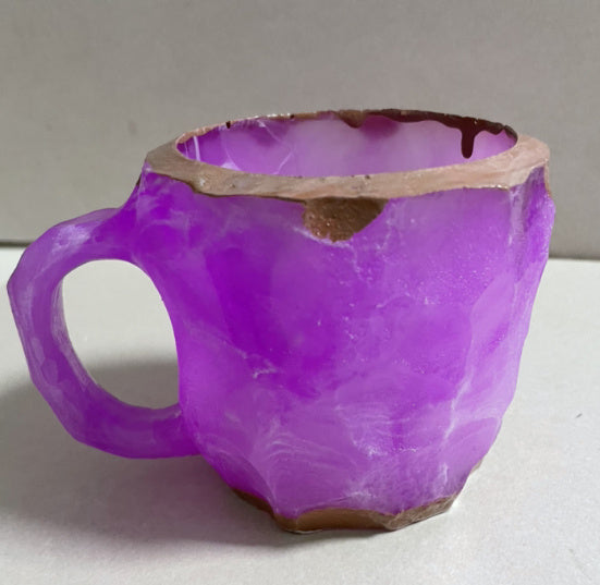 400ml Elegant Resin Mineral Crystal Coffee Mugs With Handles