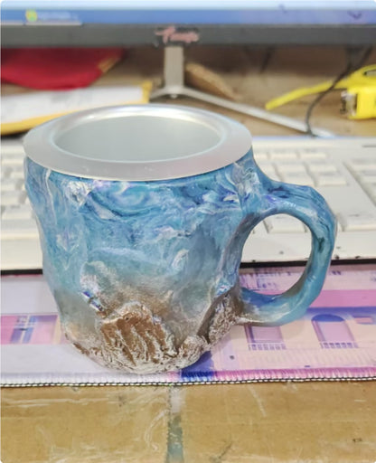 400ml Elegant Resin Mineral Crystal Coffee Mugs With Handles