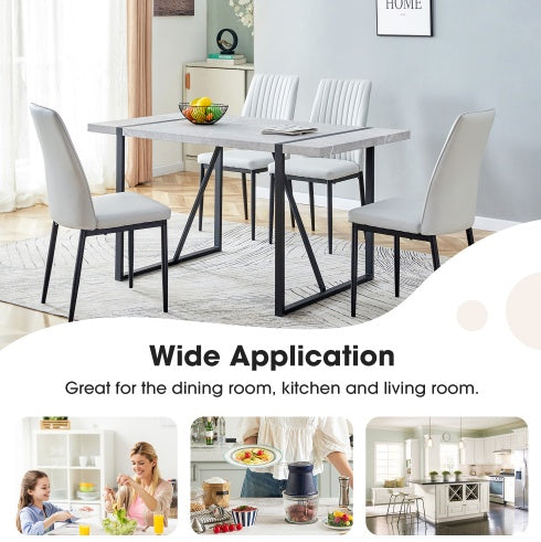 Modern Dining Table, 55 Inch Kitchen Table For 4 People, Table Only!! Easy Assembly