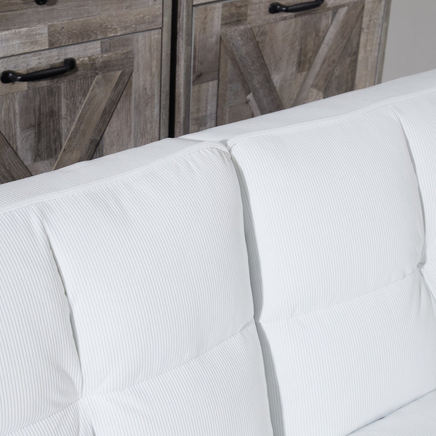 2064 Corduroy Sofa & Sofa Bed-White