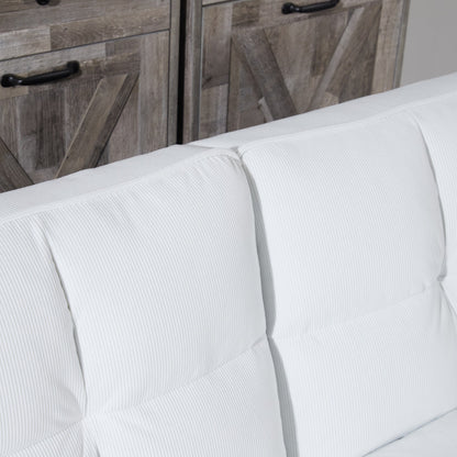 2064 Corduroy Sofa & Sofa Bed-White
