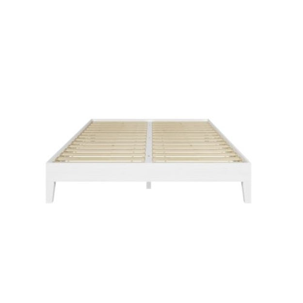 Queen Platform Bed - White