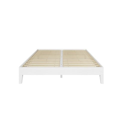 Queen Platform Bed - White