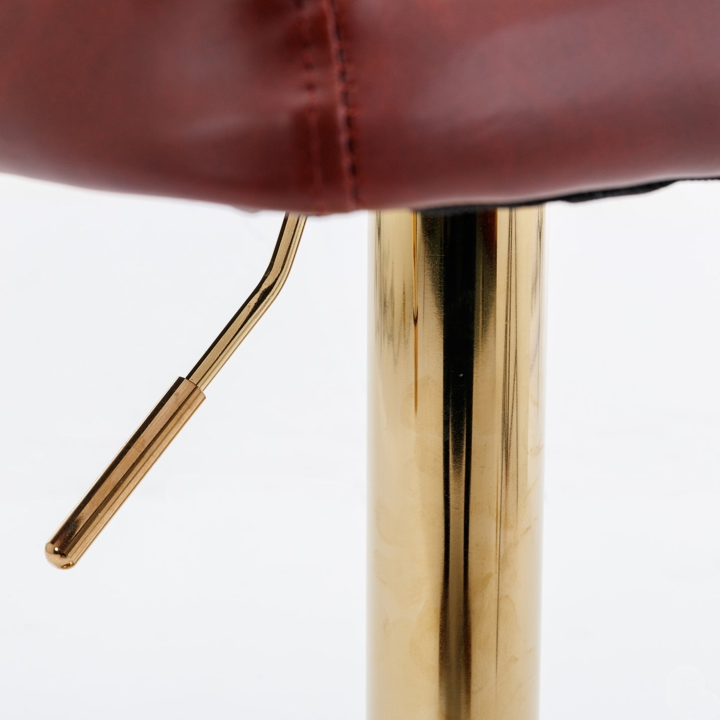 Furniture Swivel Barstools Adjustable Height, Modern PU Upholstered Bar Stools