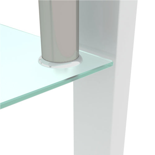 White Coffee Table, Clear Coffee Table, Modern Side Center Tables For Living Room