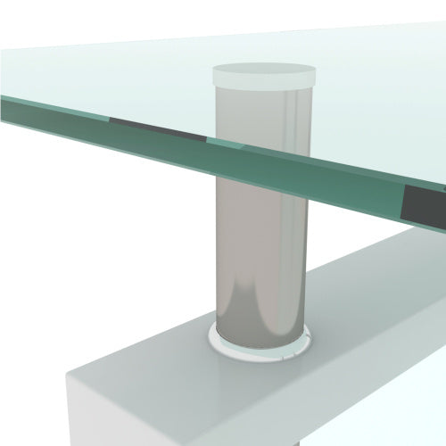 White Coffee Table, Clear Coffee Table, Modern Side Center Tables For Living Room