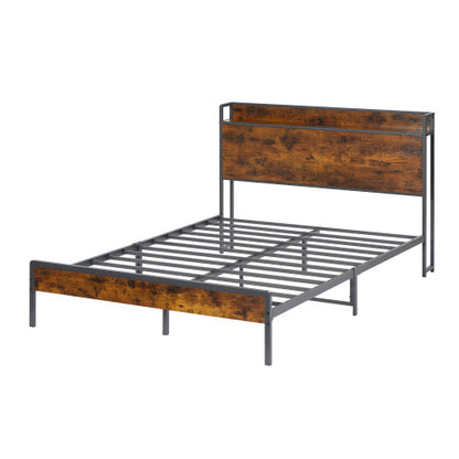 Bed Frame With Charging Station Full Size