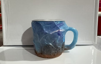 400ml Elegant Resin Mineral Crystal Coffee Mugs With Handles