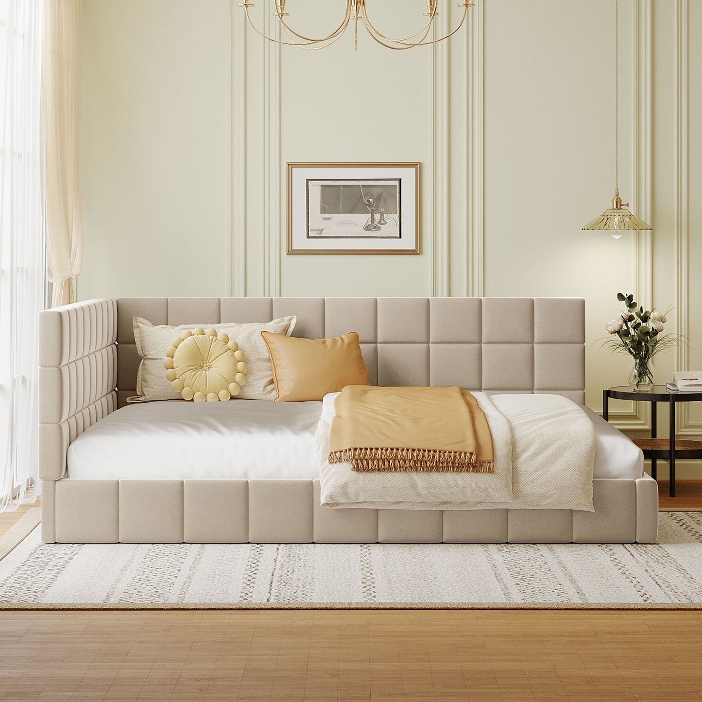 Full-size Upholstered Sofa Bed Frame