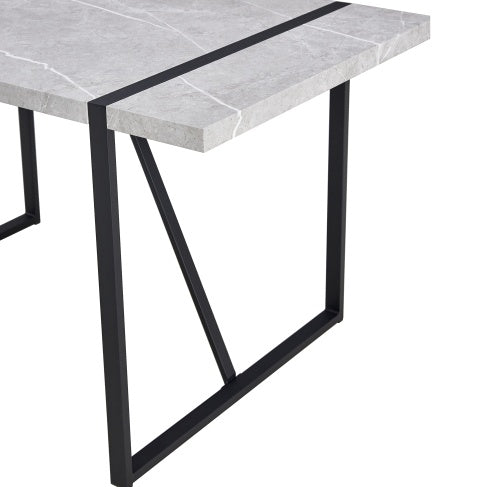 Modern Dining Table, 55 Inch Kitchen Table For 4 People, Table Only!! Easy Assembly