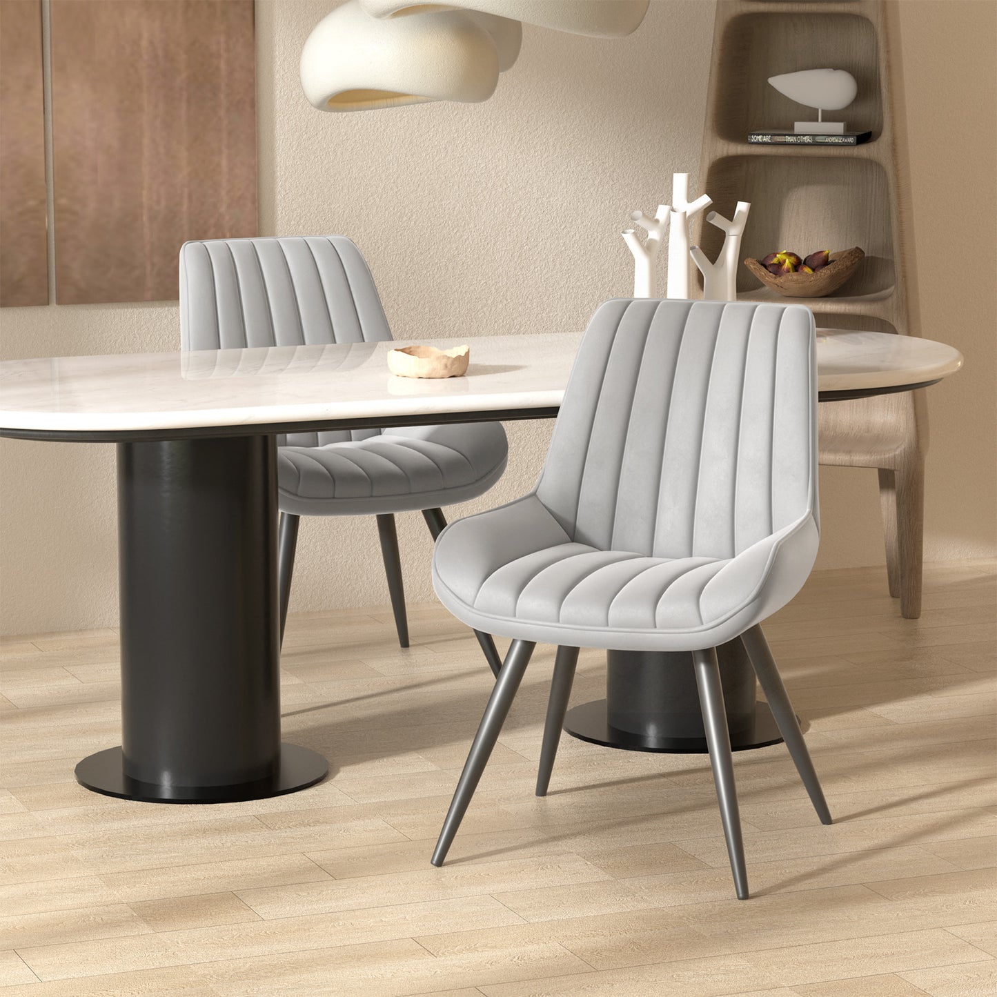 Soft Suede Modern Dining Chair