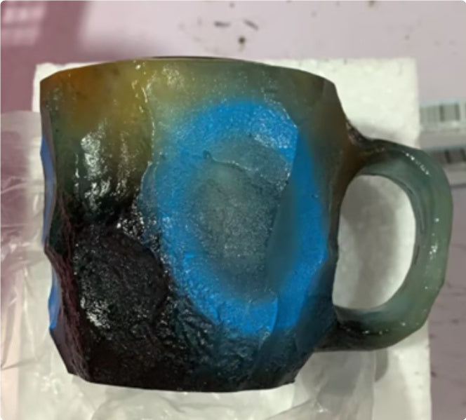 400ml Elegant Resin Mineral Crystal Coffee Mugs With Handles