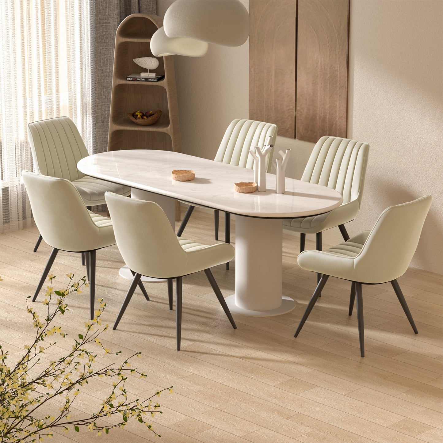 Soft Suede Modern Dining Chair