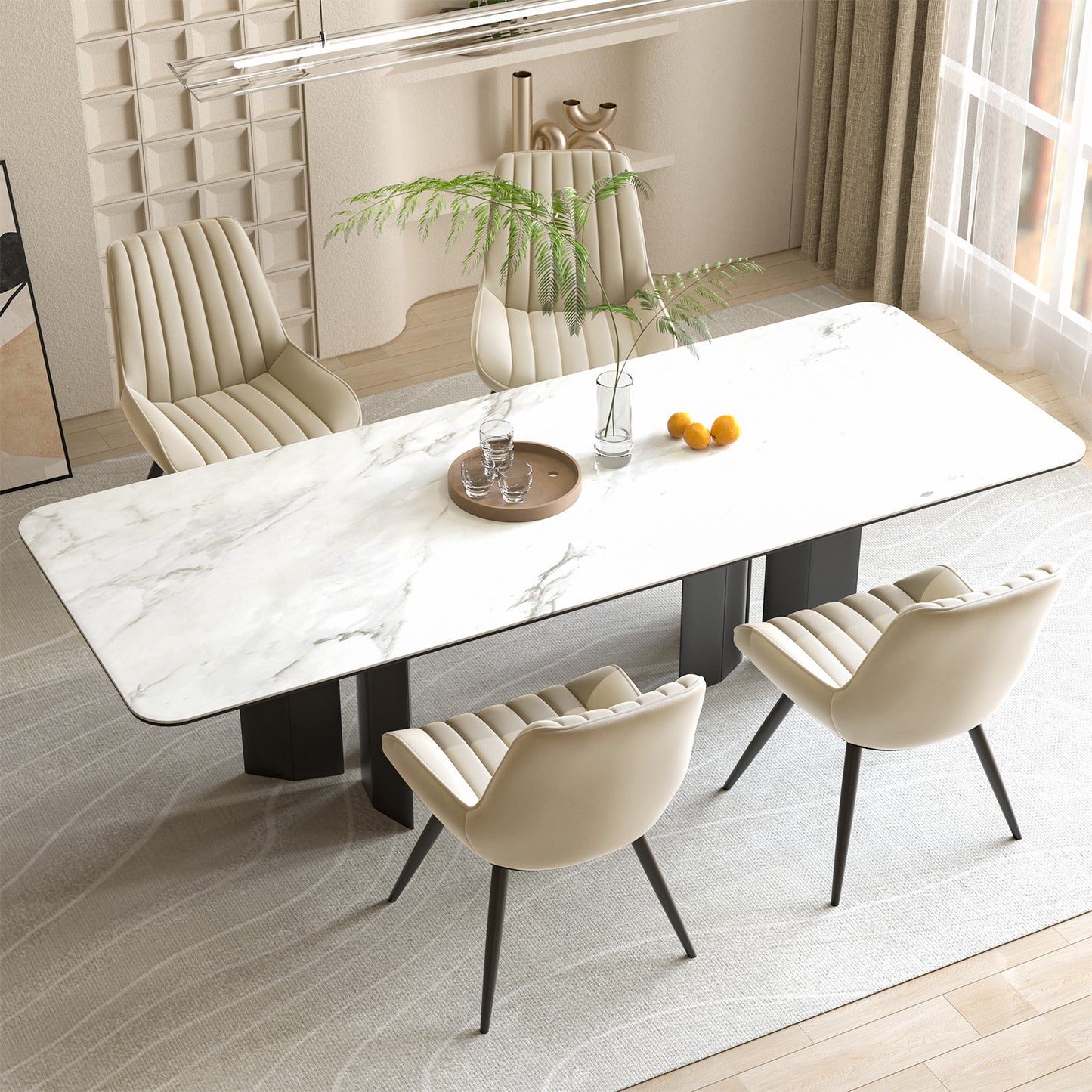 Soft Suede Modern Dining Chair