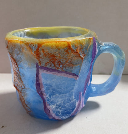 400ml Elegant Resin Mineral Crystal Coffee Mugs With Handles
